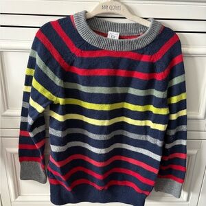 GAP Toddler Sweater with Red and Gray Stripes size 3T